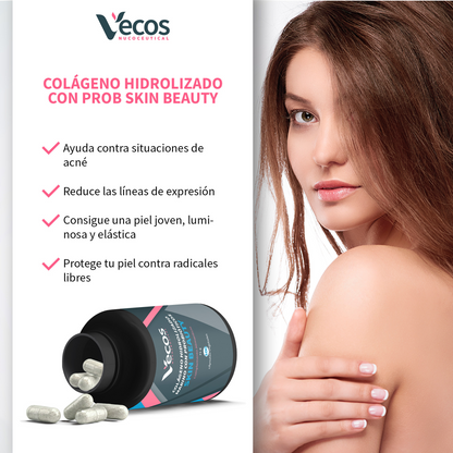 Colágeno Skin Beauty Vecos 90 Cápsulas | Antiarrugas, Piel Fime Y Elástica | Con Probióticos Y Q10_3