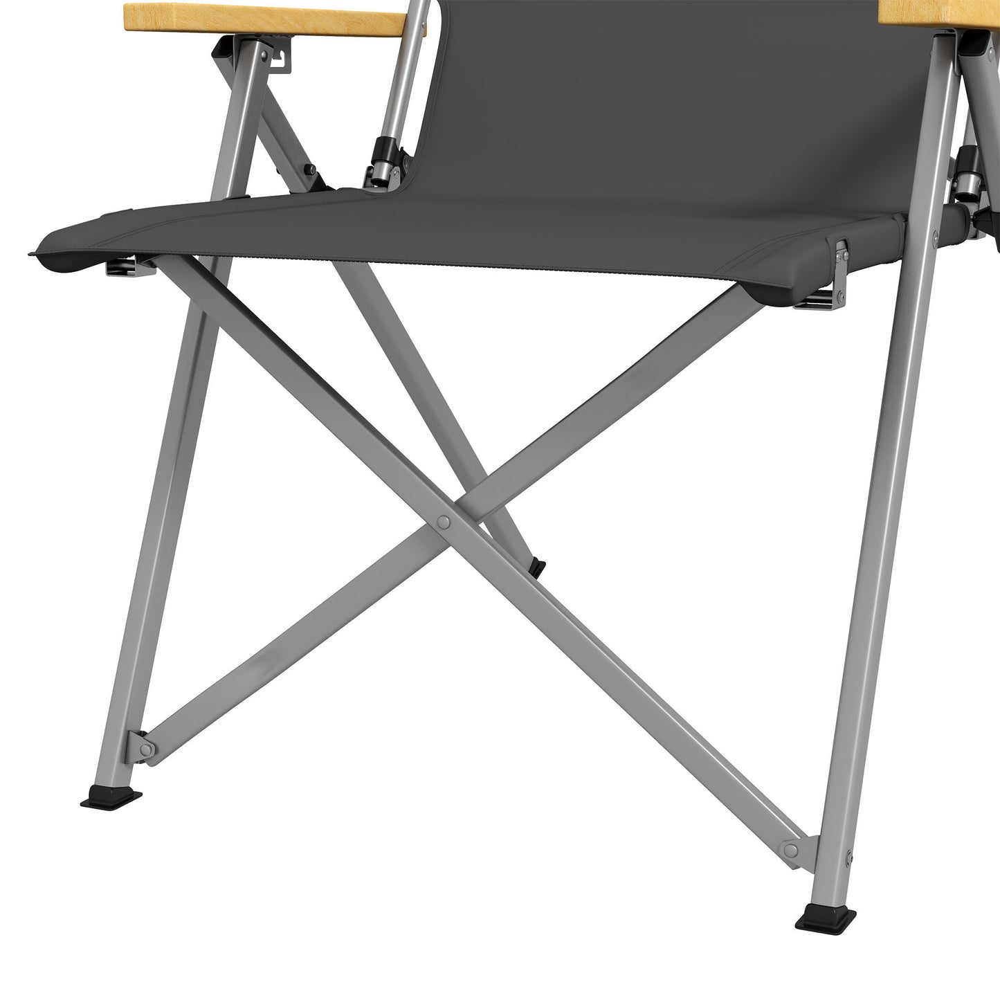 Outsunny 2 Sillas De Camping Plegables De Aluminio 74x59,5x98 Cm Gris_4