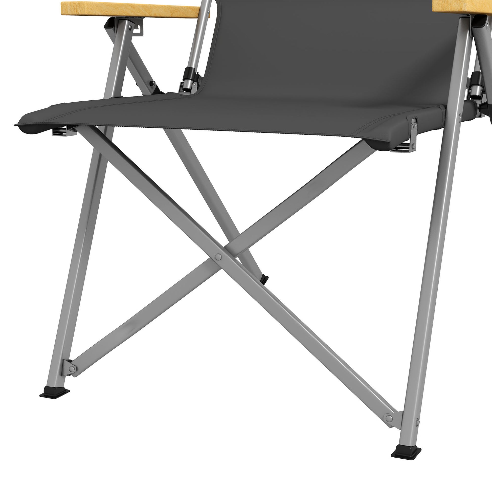 Outsunny 2 Sillas De Camping Plegables De Aluminio 74x59,5x98 Cm Gris_4