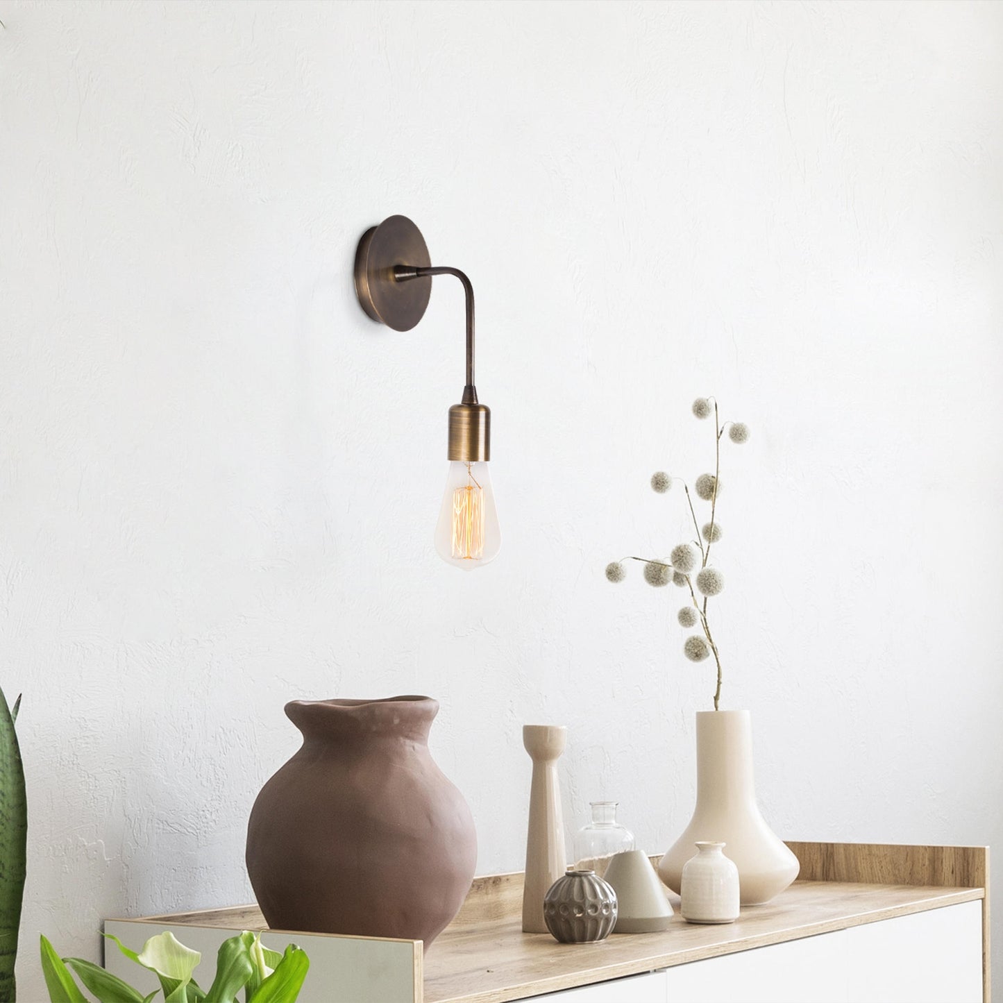 Aplique De Pared Colgante, Metal , Vintage, 6x12x27, Casquillo E 27 Max 40 W_4