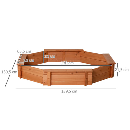 Outsunny Arenero De Madera Para Niños Con Cubierta 139,5x139,5x21,5 Cm Rojo Azul_2