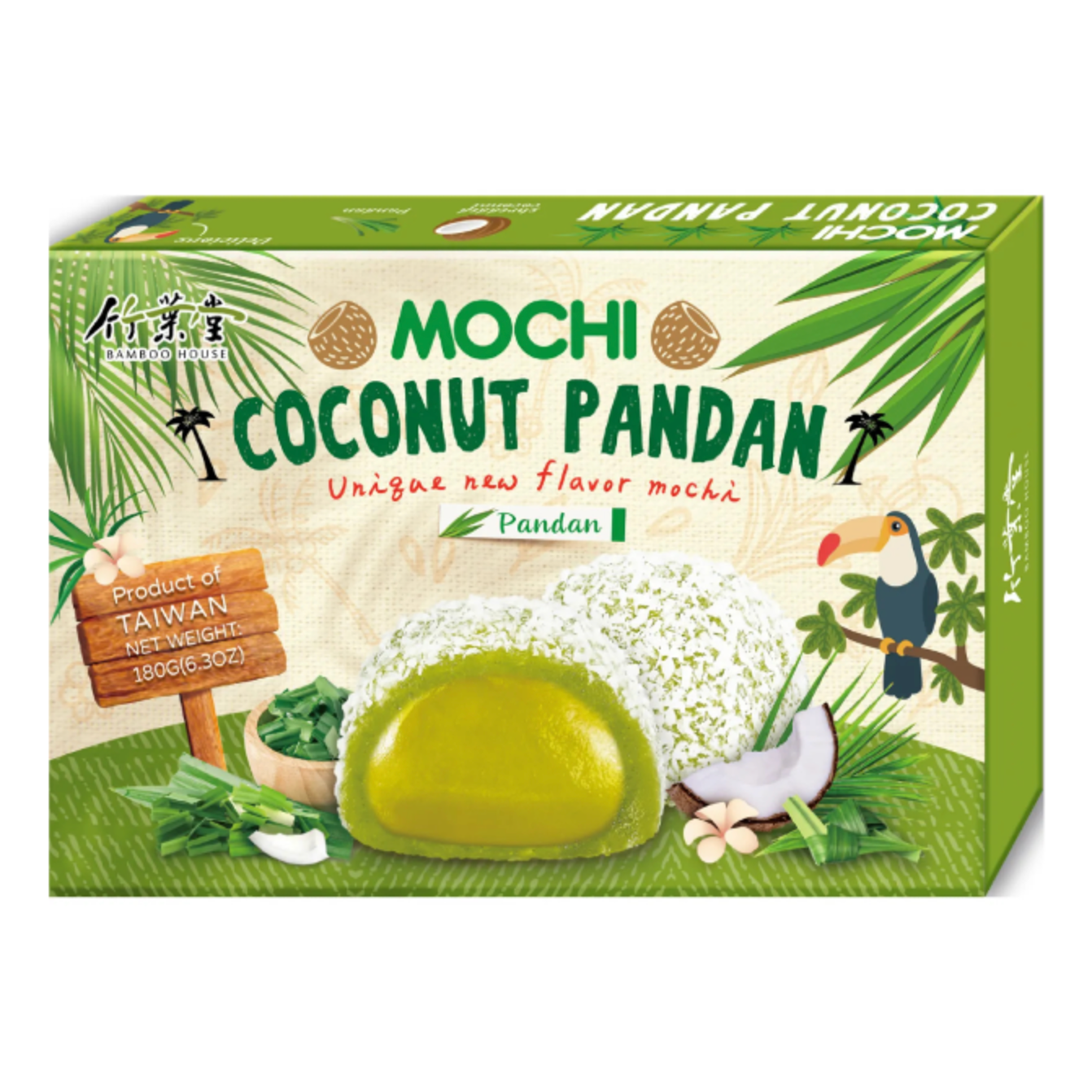 Mochi de Coco e Pandan (Original) Bamboo House 180g