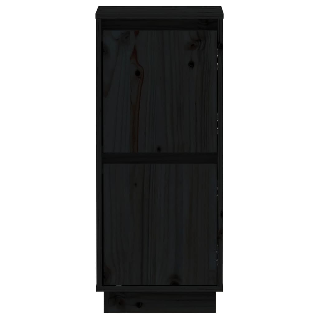 Aparador De Madera Maciza De Pino Negro 31,5x34x75 Cm / Vetonek_4