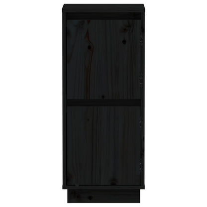 Aparador De Madera Maciza De Pino Negro 31,5x34x75 Cm / Vetonek_4