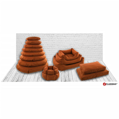 Flamingo Cama Perros Con Cremallera Ziva Hexagonal Terracota 60x20 Cm / Vetonek_0