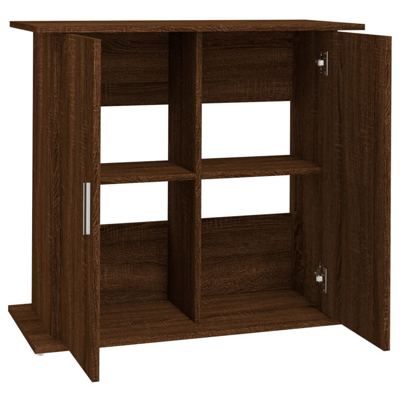 Vidaxl Soporte Para Acuario Madera Ingeniería Marrón Roble 81x36x73 Cm_5
