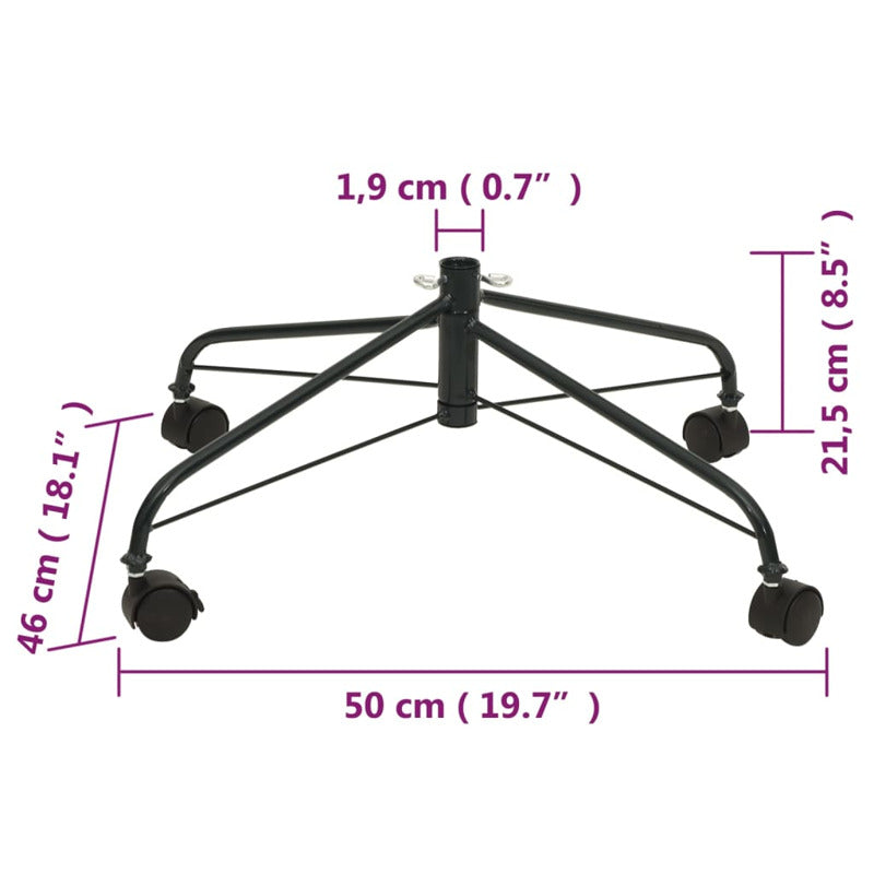 Vidaxl Soporte De Árbol De Navidad Con Ruedas 50x46x21,5 Cm_5