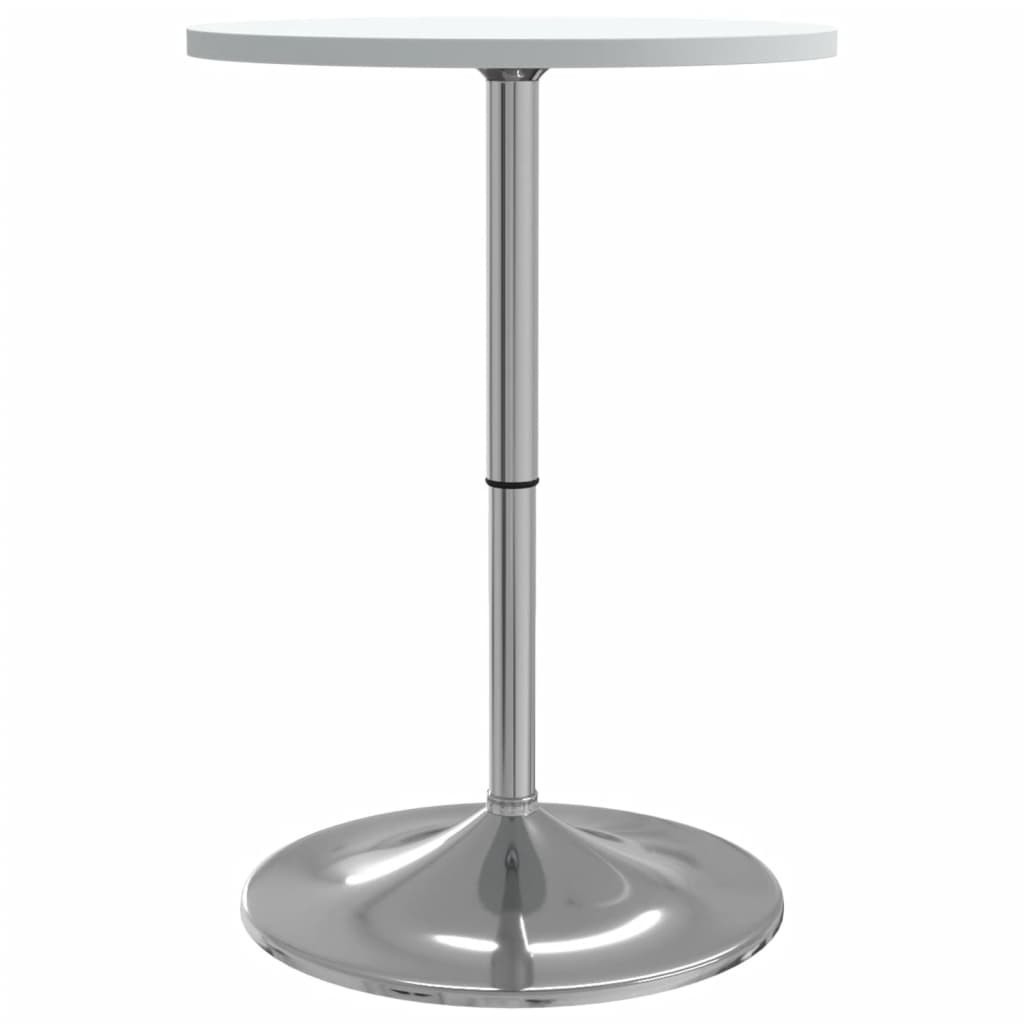 Mesa Alta De Bar Madera Ingeniería Y Acero Blanca 50x50x90 Cm_4