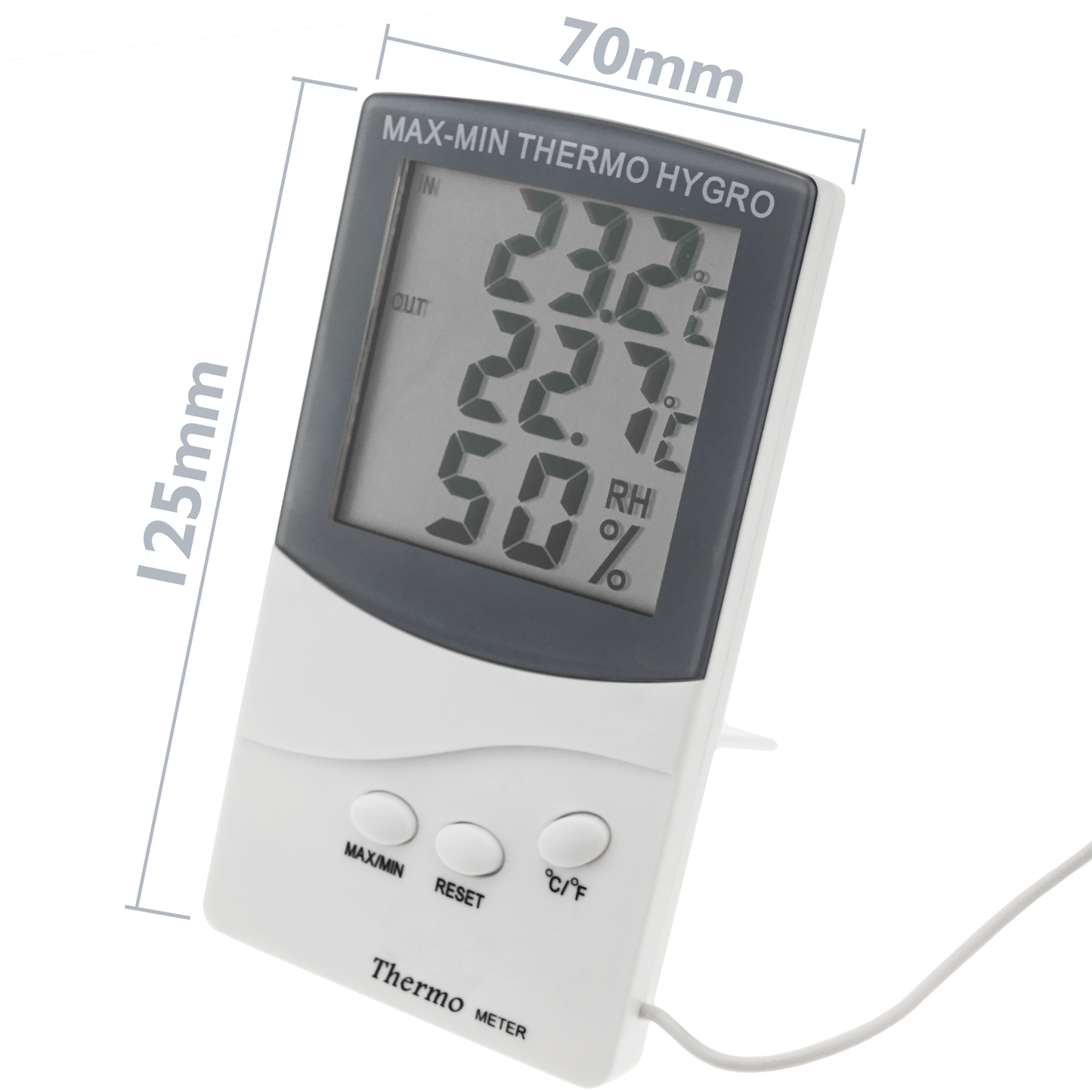 Termómetro E Higrómetro Con Sensor Doble Interior Exterior Dw-0210_2