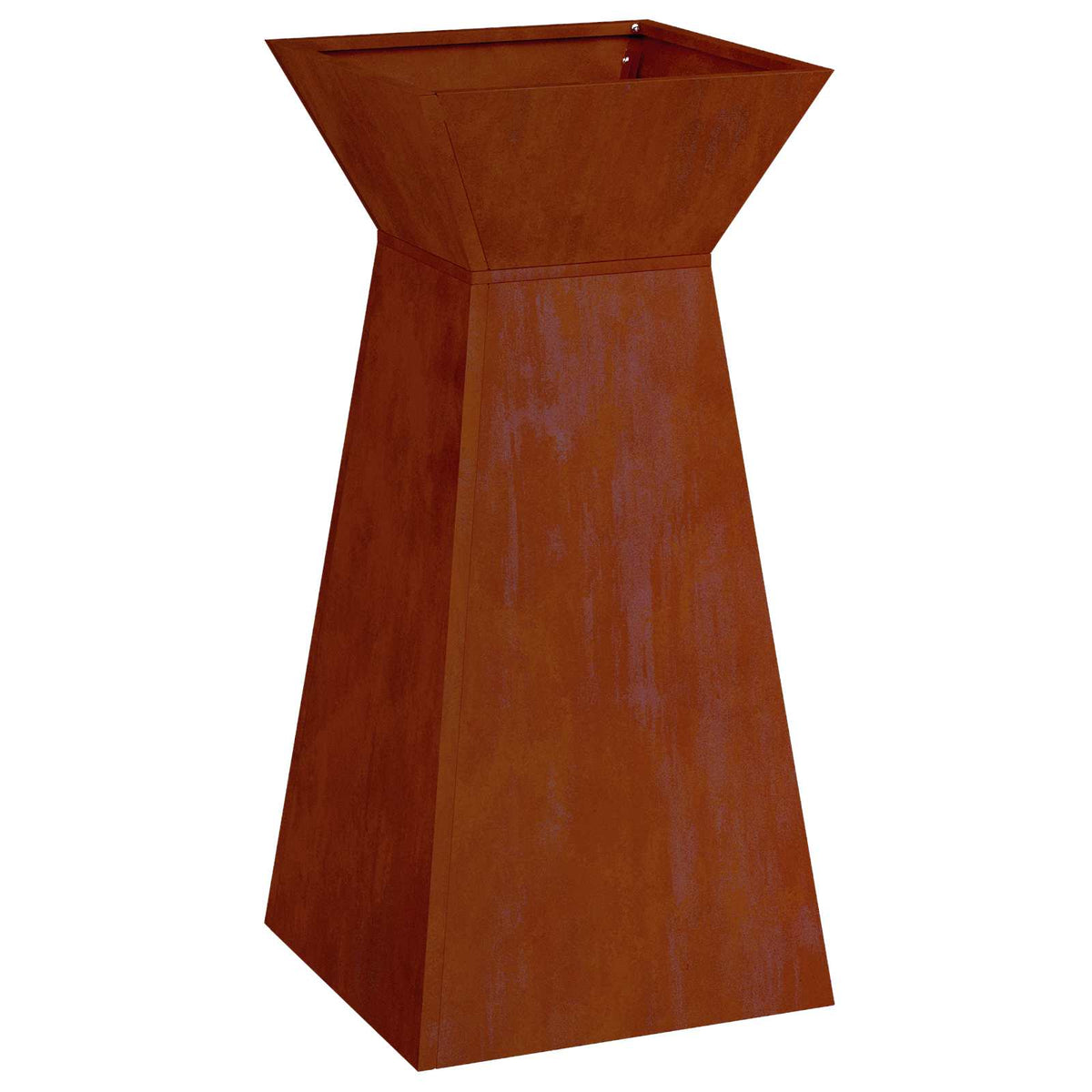 Maceta Pilar Oxidado 35 X 35 X 73 Cm Acero Oxidado_4