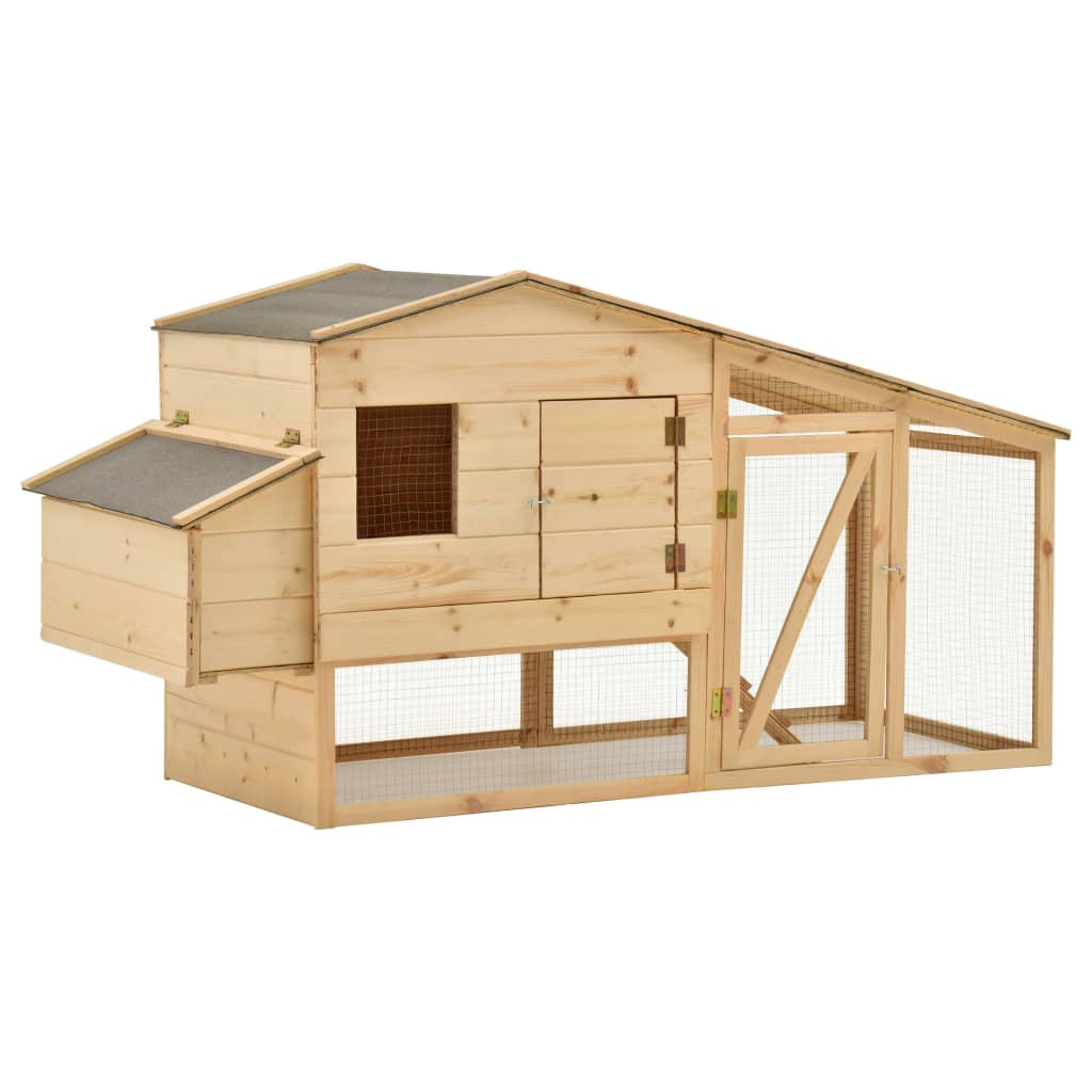 Vidaxl Gallinero Madera Maciza De Pino 178x67x92 Cm_0