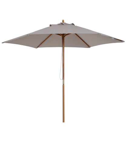Outsunny Sombrilla De Jardín Ø250x230 Cm Con Poste Desmontable Gris_0