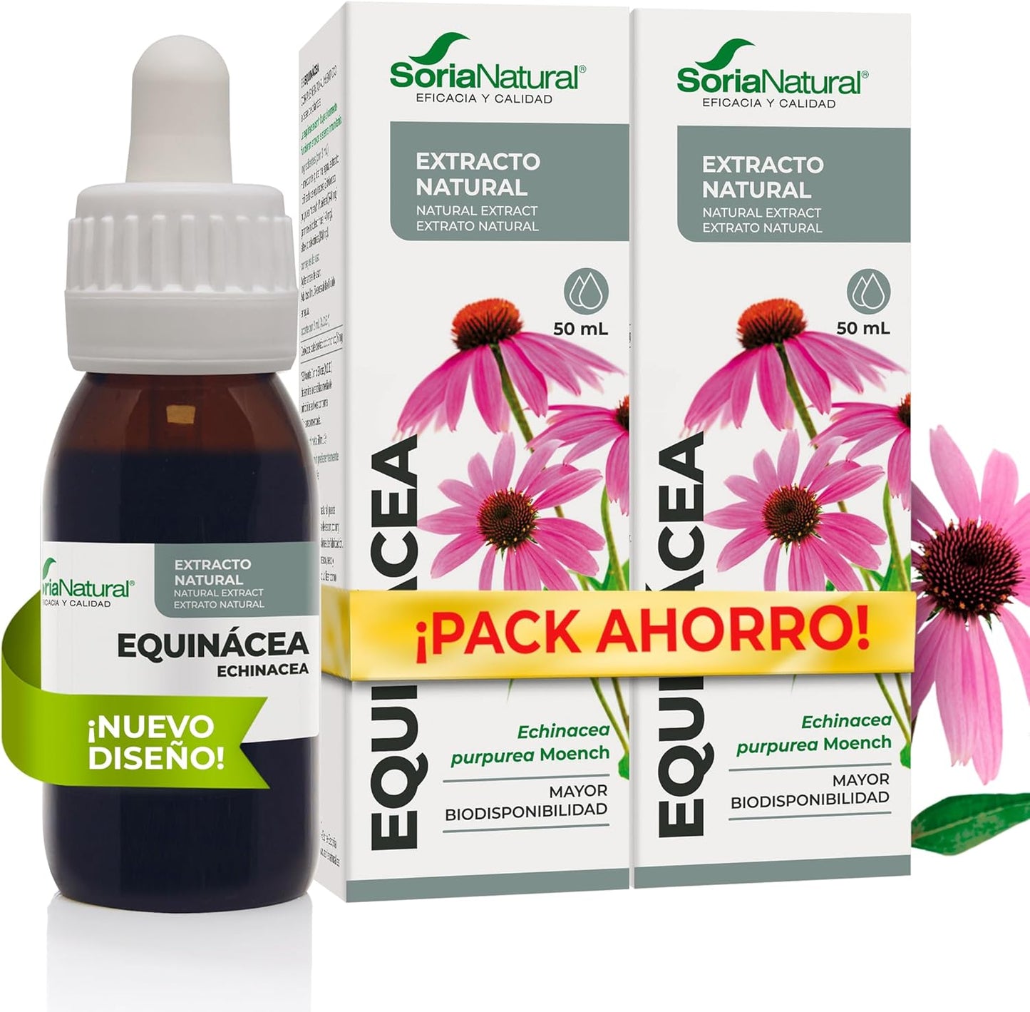 Embalagem 2X Extrato de Equinácea Soria Natural, 50 ml