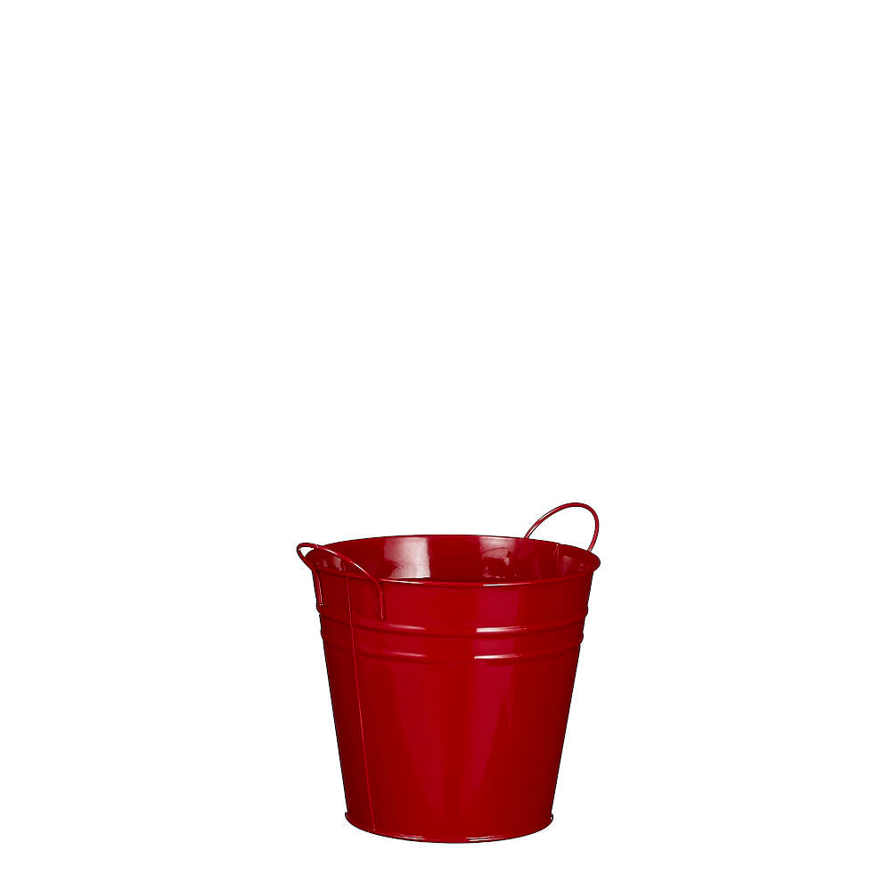 Cubo Color Rojo Con Asas 16cm_0