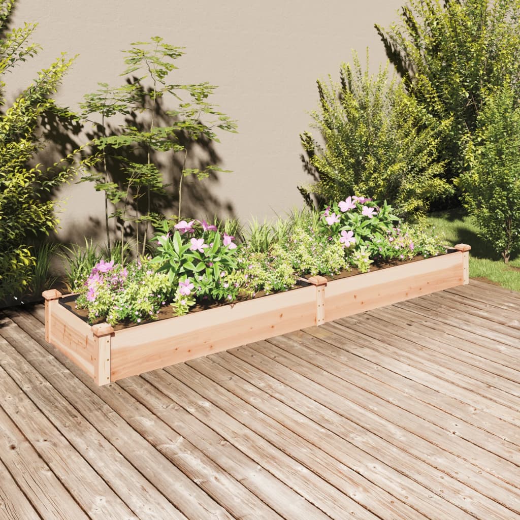 Jardinera Arriate Con Forro Madera Maciza Abeto 240x60x25 Cm_1
