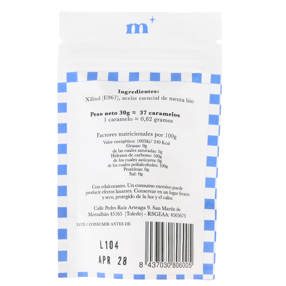 Caramelos 100% De Xilitol Sin Azucár · Menta 30g_3