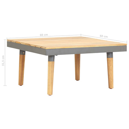 Mesa De Centro De Jardín Madera Maciza De Acacia 60x60x31,5 Cm_3
