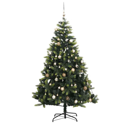 Vidaxl Árbol De Navidad Artificial Con Bisagras 150 Led Y Bolas 150 Cm_3