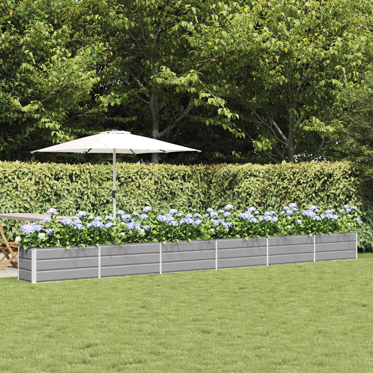Jardinera Gris Claro 580 X 50 X 45 Cm Acero Galvanizado_1