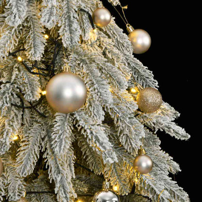 Vidaxl Árbol De Navidad Artificial Con 300 Led Bolas Y Nieve 180 Cm_1