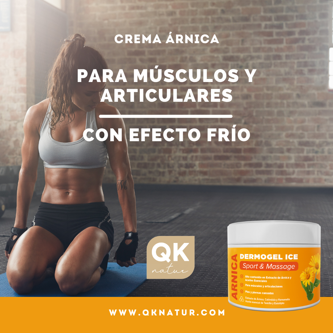 QKnatur Gel Crema Árnica Montana 300 ml - Efecto Frio. Para Masajes Musculares Y Articulaciones - Extracto De Árnica_1