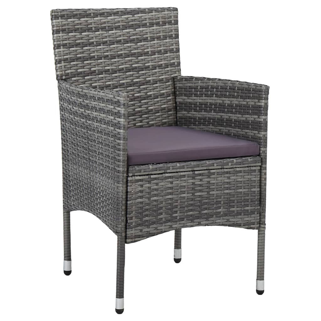 Vidaxl Juego De Comedor Para Jardín 3 Piezas Gris_3