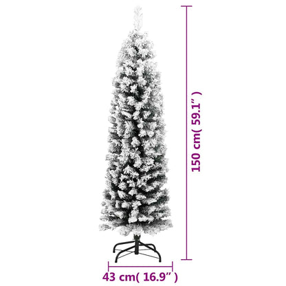 Vidaxl Árbol De Navidad Artificial Verde Con Nieve Pvc 150 Cm_2