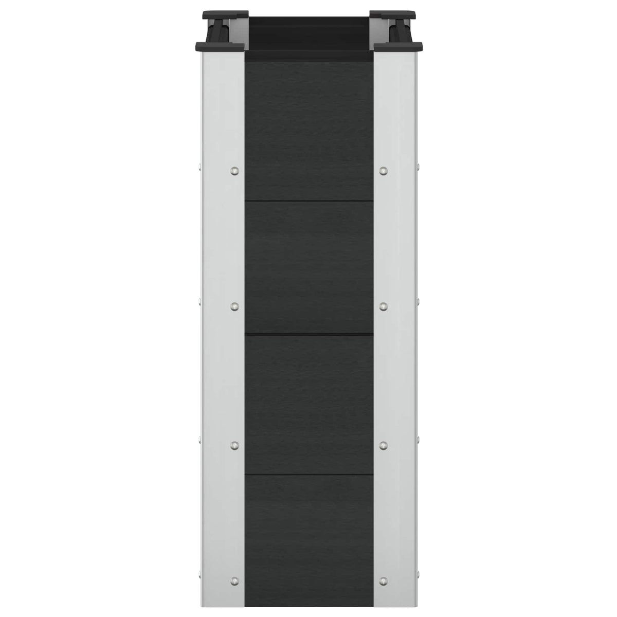 Arriate Elevado Negro 50 X 30 X 72 Cm Wpc Y Aluminio_3