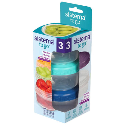 Pack de recipientes herméticos Sistema Mini Bites To Go 3x130 ml