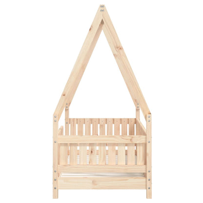 Estructura De Cama Para Niños Madera Maciza De Pino 70x140 Cm / Vetonek_3