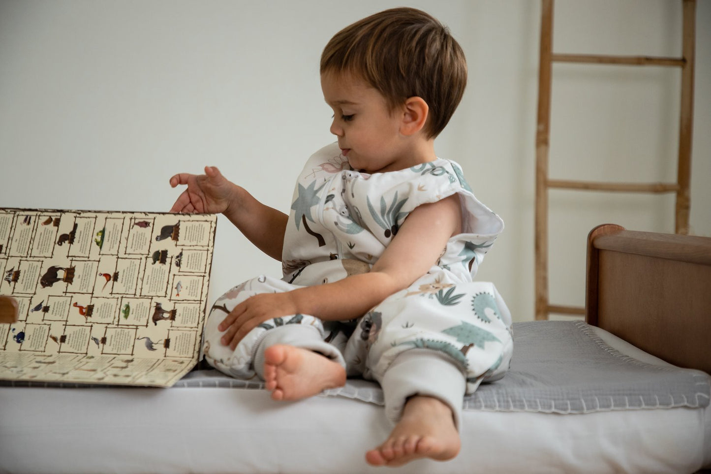 Cotton Color Pijama Manta Con Pies Saco De Dormir T-s Tog 1,5 12-36m Cotton Albero Mio | Satén De Algodón Tog 1,5_2