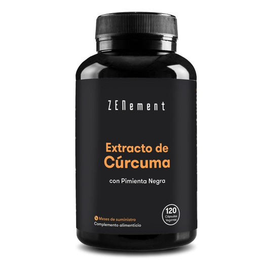 Extrato de curcuma, com pimenta preta, Zenement 120 comprimidos