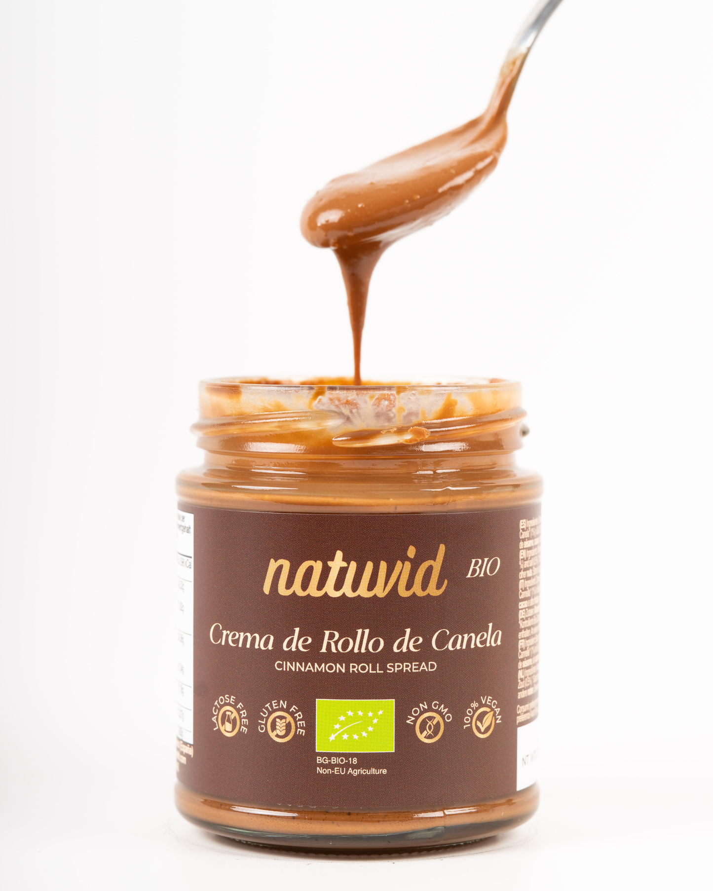 Cinnamon Roll BIO Natuvid (200g) | Mantequilla de Almendra integral con Dátil y Coco | Sin Gluten y Sin Lactosa_1