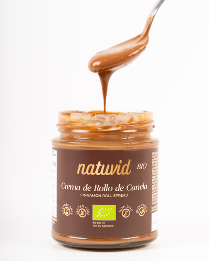 Cinnamon Roll BIO Natuvid (200g) | Mantequilla de Almendra integral con Dátil y Coco | Sin Gluten y Sin Lactosa_1