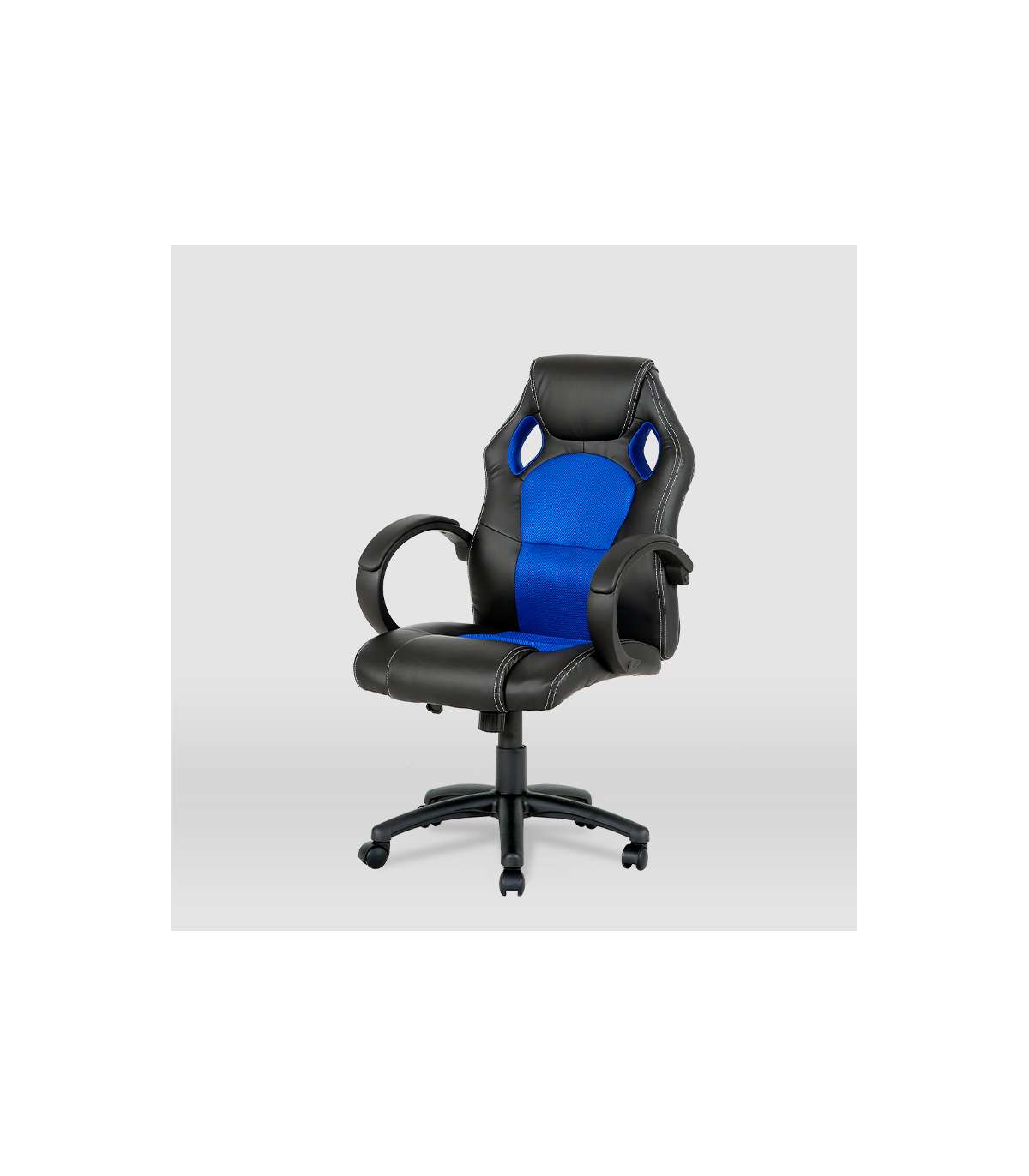 Silla Gaming Olimpia Tapizada En Piel Sintética Negro/azul, 118/127cm(alto) 64.5cm(ancho)_5