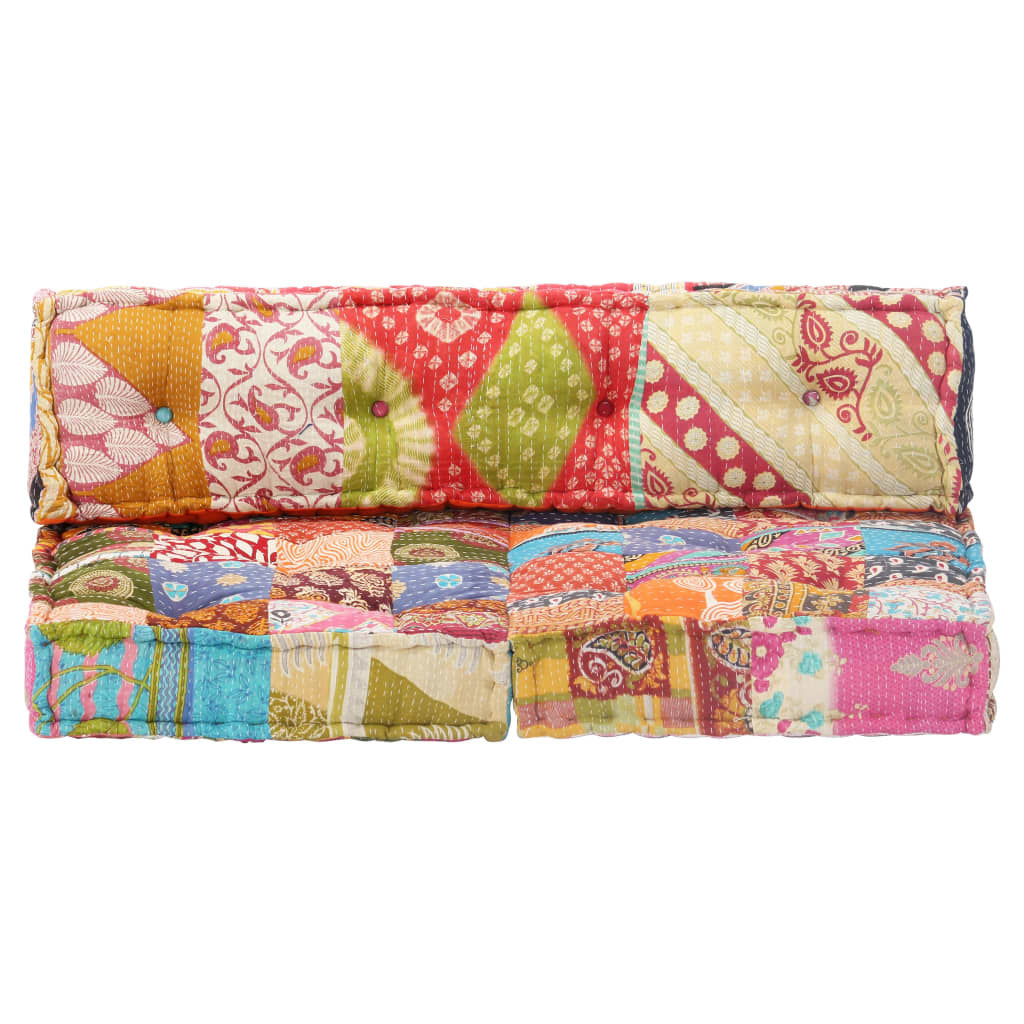 Vidaxl Puf Patchwork De Tela_1
