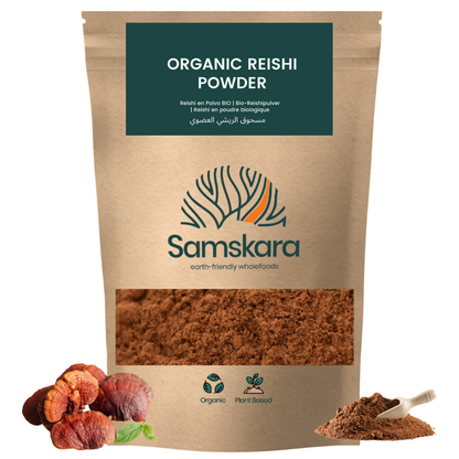 Reishi En Polvo Bio - 500g (5 X 100g Envases Retail) | Complejo De Hongos Ecológico Vegano Para Café Y Smoothies_0
