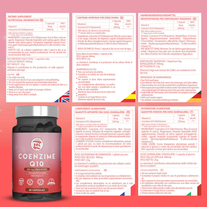 Coenzima Q10 200mg - 30 Caps - Mejora La Energía, Salud Cardiovascular Y Aumenta La Función Muscular_4
