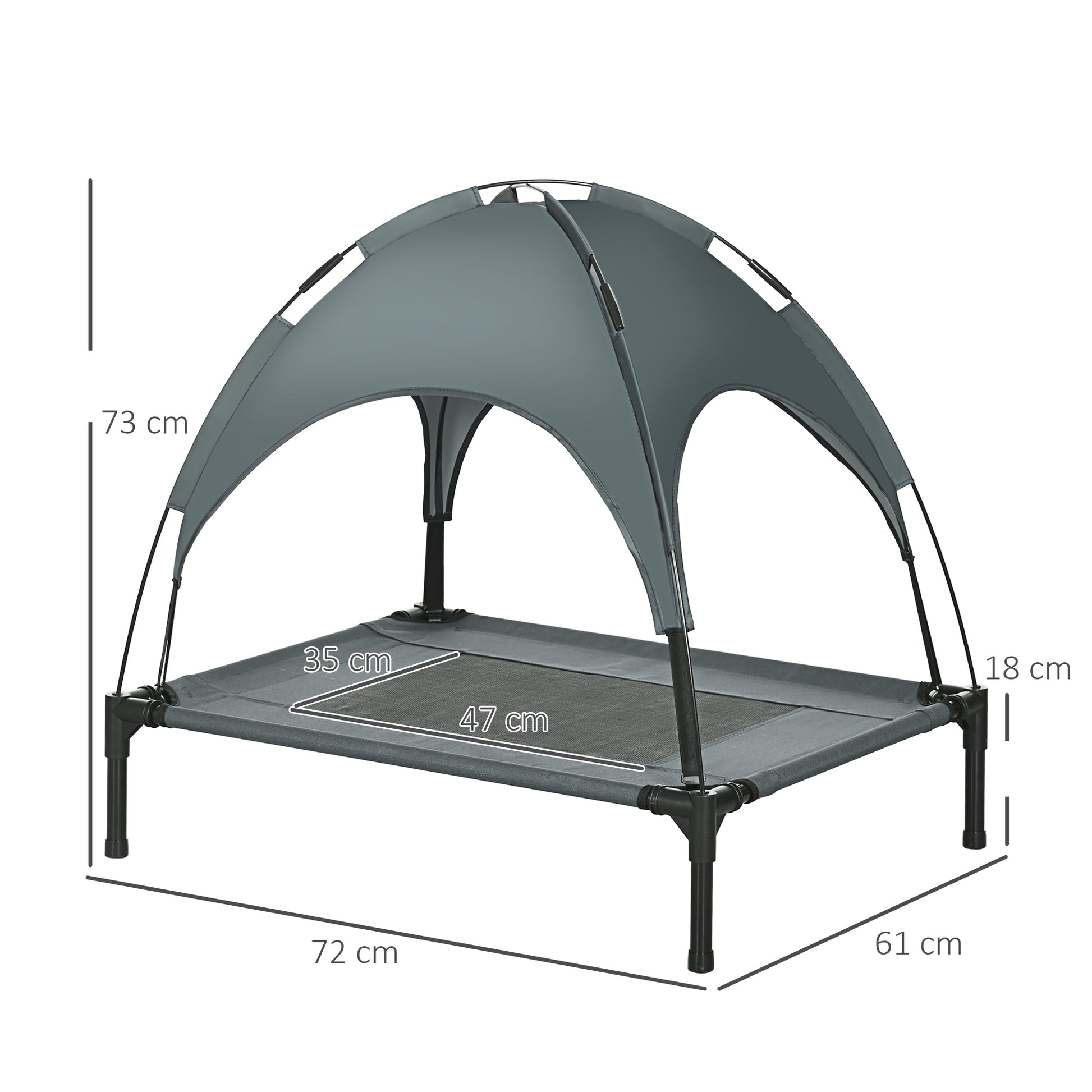 Pawhut Cama Para Mascotas Con Carpa Impermeable Para Perro Gato Exterior_2