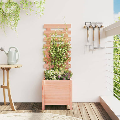 Jardinera Con Estantería Madera Maciza Douglas 39x39,5x114 Cm_1