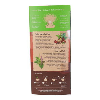 Tulsi e Masala Chai Orgânico Índia 25 sacos