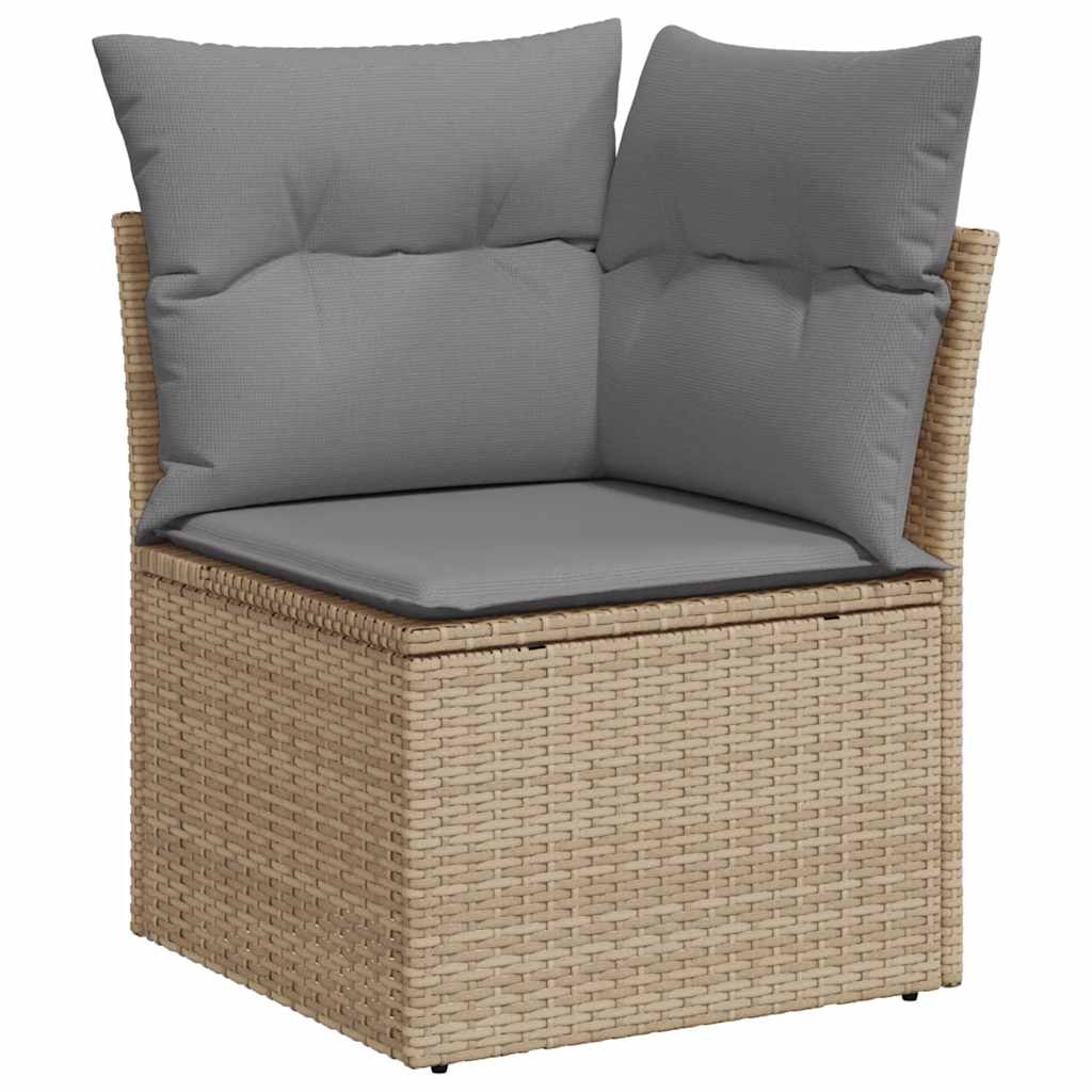 Set De Sofás De Jardín Y Cojines 8 Piezas Ratán Sintético Beige / Vetonek_2