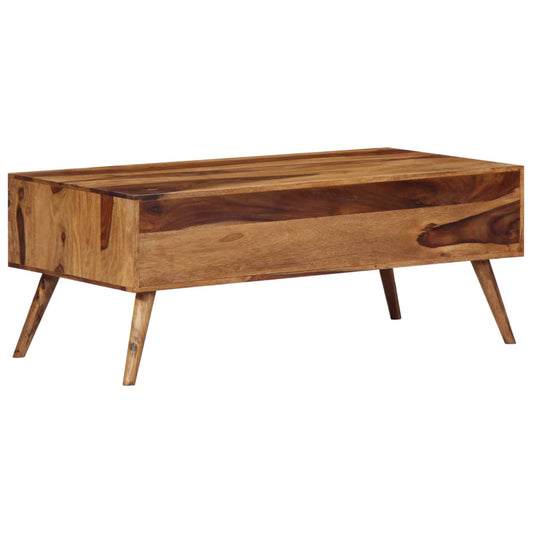 Mesa De Centro De Madera Maciza 100x50x39 Cm_0