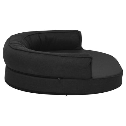 Vidaxl Colchón De Cama De Perro Ergonómico Aspecto Lino Negro 75x53cm_3