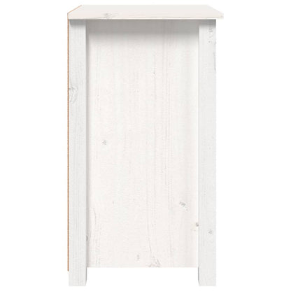 Mesita De Noche Madera Maciza De Pino Blanco 40x35x61,5 Cm_3