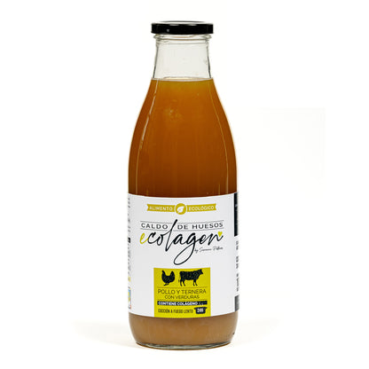 Caldo de Osso de Frango e Carne Biológico Ecolagen com Legumes 1L