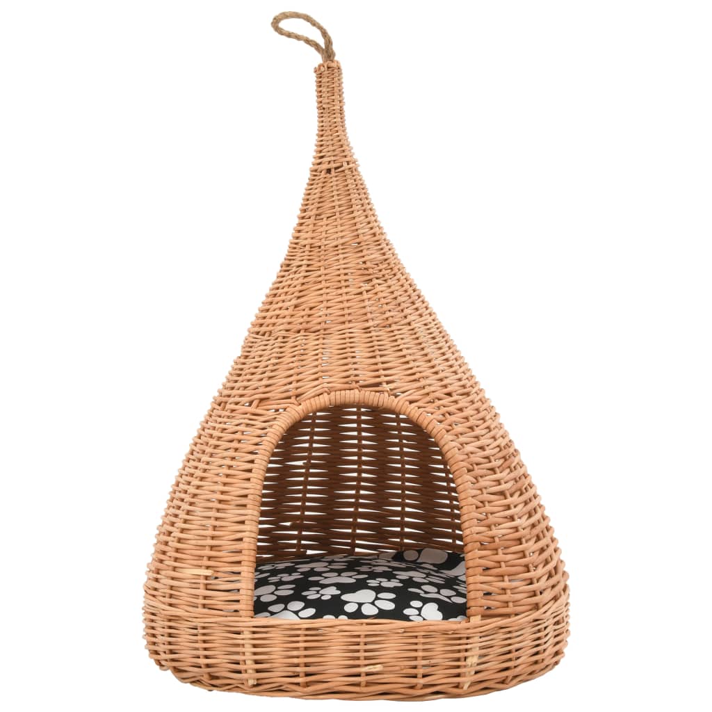Casa Para Gatos Con Cojín Y Forma De Tipi Sauce Natural 40x60cm_2