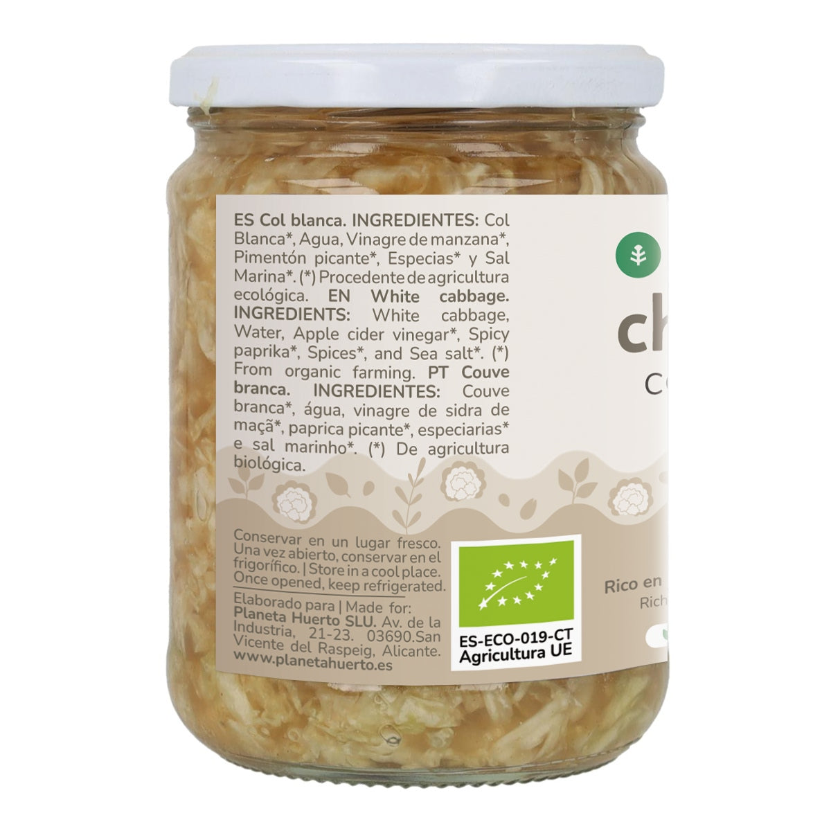 Chucrute de couve branca ECO Planeta Huerto 420 g