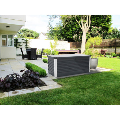 Baúl Exterior De Jardín Metálico (600 L, 135 X 67,5 X 69 Cm) - Trimetals - Color Gris Antracita_2
