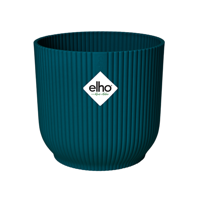 Vaso redondo dobrável Vibes azul escuro Elho 25 cm
